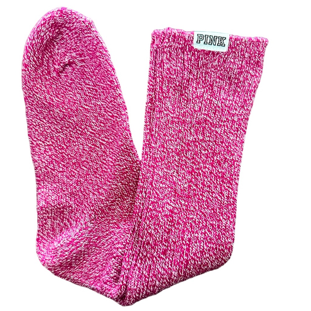 NWOT Victoria's Secret PINK Logo One Size Slouch Socks